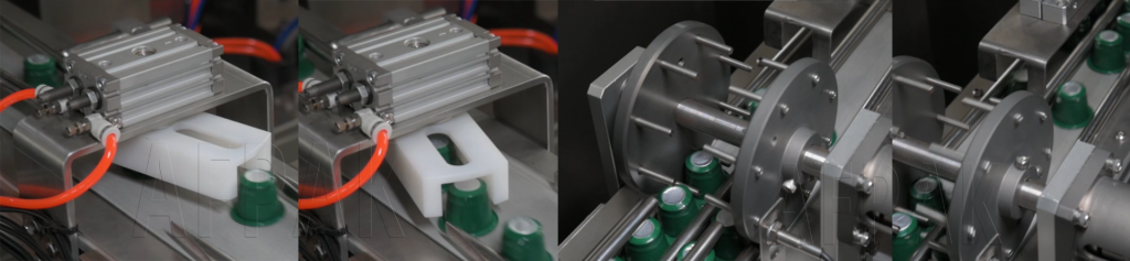 Split-the-capsules-in-2-lanes-on-coffee-pods-packaging-machines