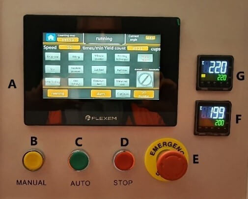 Figure 16 - Control buttons on panel of coffee capsule machines