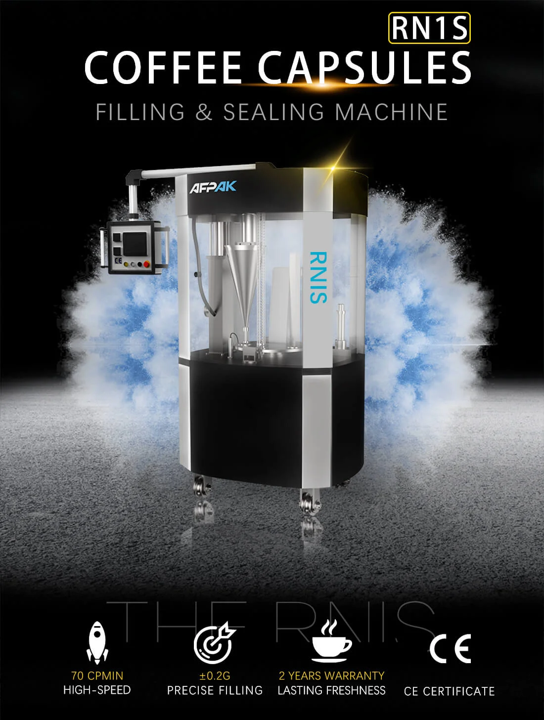 RN1S Nespresso capsule filling sealing machine - AFPAK-PROFESSIONAL IN  COFFEE CAPSULES PACKING