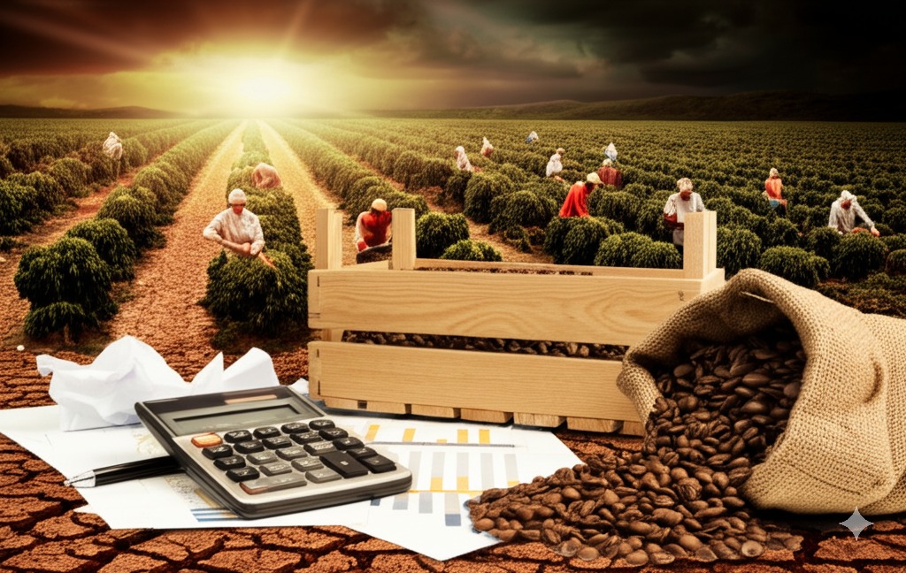 Coffee Production Challenges Dry coffee farm