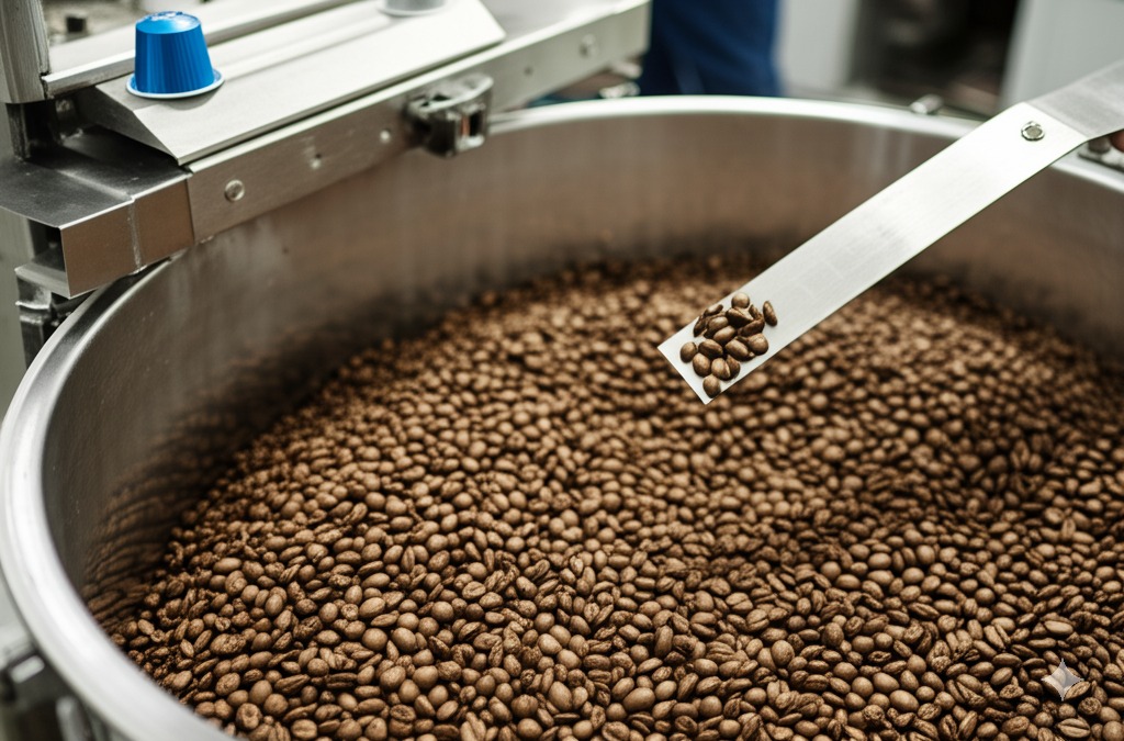 Guatemala coffee beans and capsules