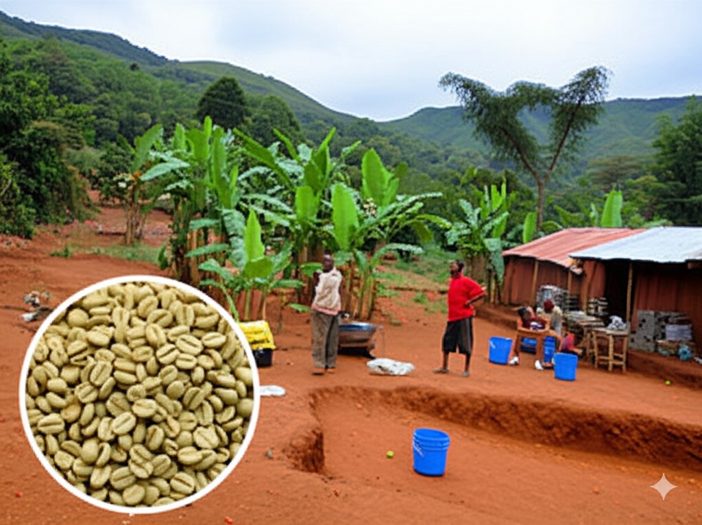 Kenyan coffee beans