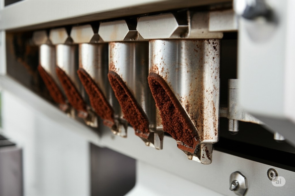 coffee residue in machine