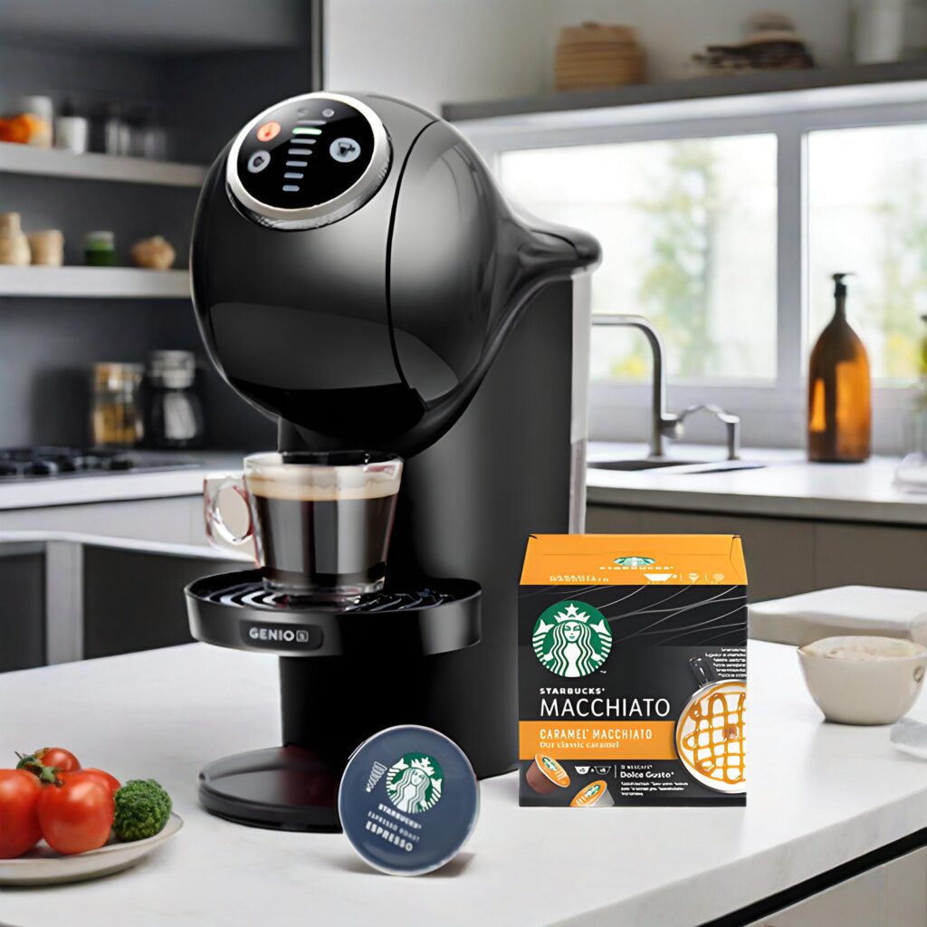 Viên nang Dolce Gustonang Dolce Gusto A close-up of a Dolce Gusto capsule